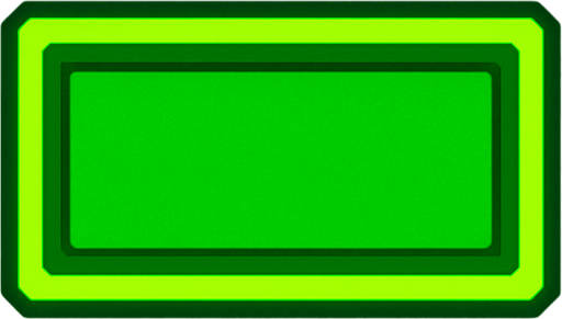 Green neon rectangle block.
In-Game asset.  2d.  High contrast.  No shadows