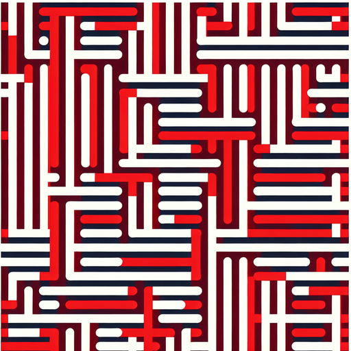 simple red and white vertical dashes.