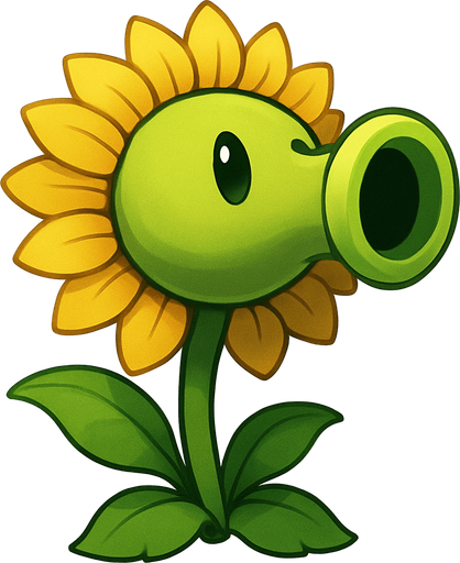 Un lanza guisantes fusionado cun un girasol de plantas vs zombies fusion.
In-Game asset.  No shadows