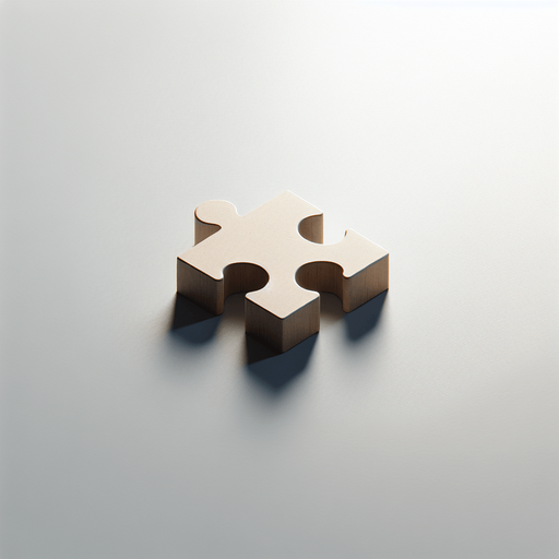 Puzzle piece.
Single Game Texture.  In-Game asset.  2d.  Blank background.  High contrast.  No shadows