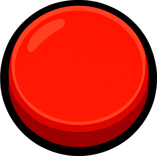 Haz un botón rojo.
In-Game asset.  High contrast.  No shadows