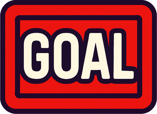 GOAL.
In-Game asset.  2d.  High contrast.  No shadows