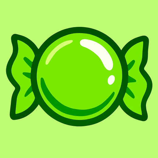 candy green.
In-Game asset.  2d.  High contrast.  No shadows