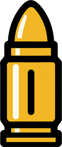 bullet.
In-Game asset.  2d.  High contrast.  No shadows