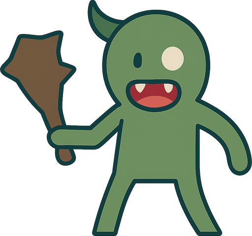 Monster. No background. Transparent background. Blank background. No shadows. 2d. In-Game asset. flat