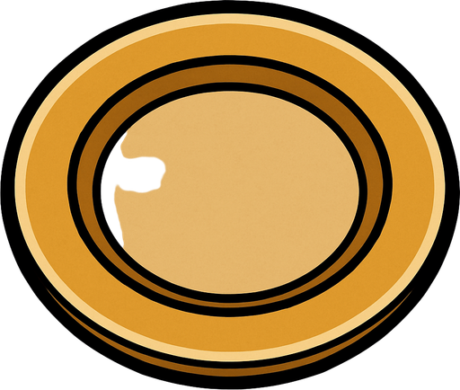 Plate.
In-Game asset.  2d.  High contrast.  No shadows