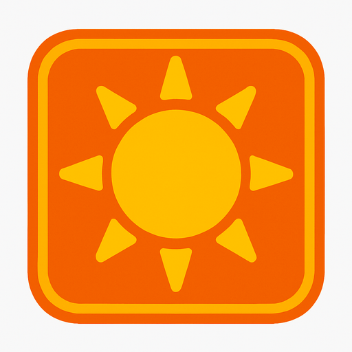 Sun button.
In-Game asset.  2d.  High contrast.  No shadows