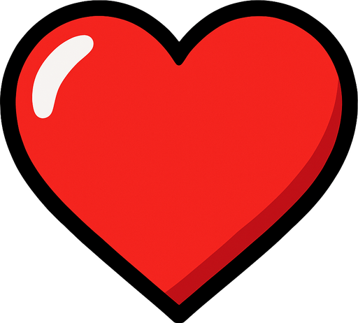 Heart.
In-Game asset.  2d.  High contrast.  No shadows