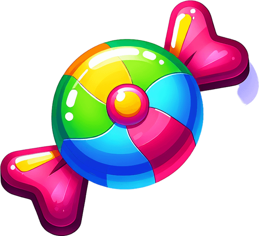 vietate caramelle.
Single Game Texture. In-Game asset. 2d. Blank background. High contrast. No shadows.