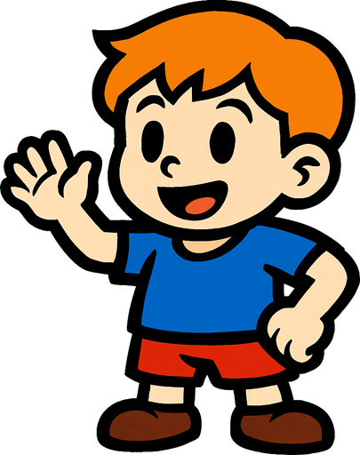 Kid.
In-Game asset.  2d.  High contrast.  No shadows