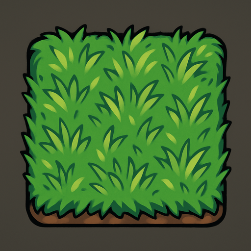 grass tile on top viewing.
In-Game asset.  2d.  High contrast.  No shadows