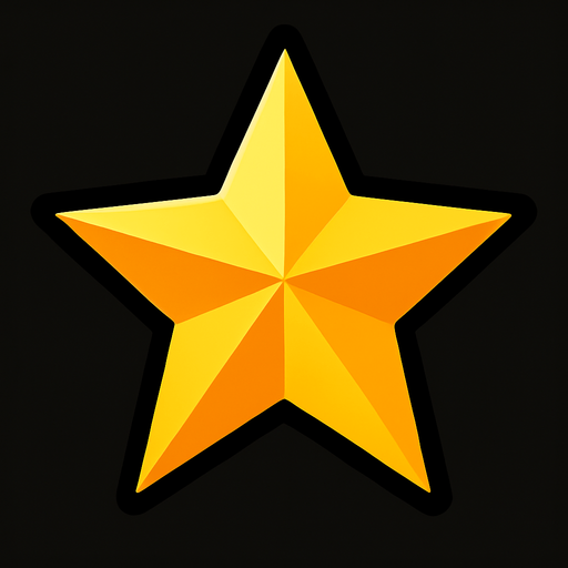 a star ⭐.
In-Game asset.  2d.  High contrast.  No shadows