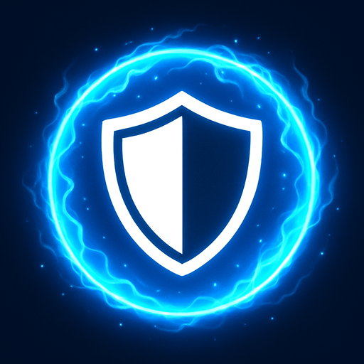 shield icon inside of a blue energy 
bubble.
In-Game asset.  2d.  High contrast.  No shadows