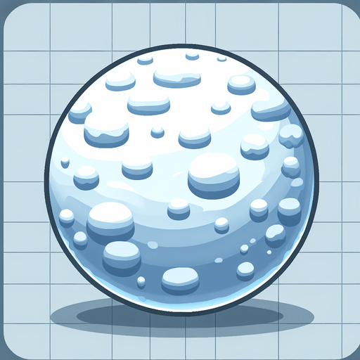 Плоский лед, круглый, мультяшный. Вид сверху.
Single Game Texture. In-Game asset. 2d. Blank background. High contrast. No shadows.