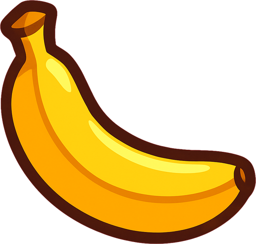 banana.
In-Game asset.  2d.  High contrast.  No shadows