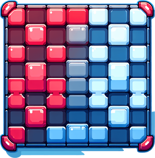 blackground red and blu.
Single Game Texture.  In-Game asset.  2d.  Blank background.  High contrast.  No shadows