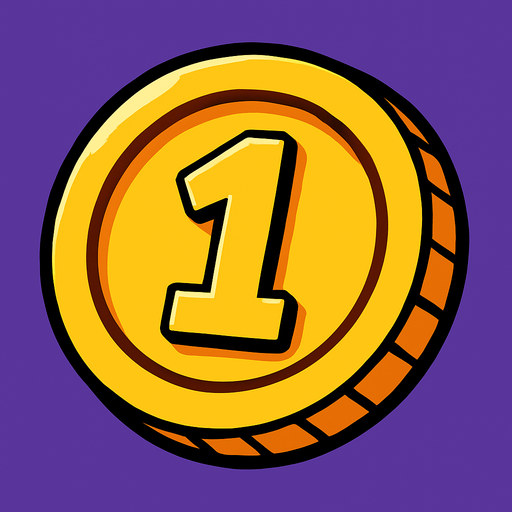 Coin.
In-Game asset.  2d.  High contrast.  No shadows