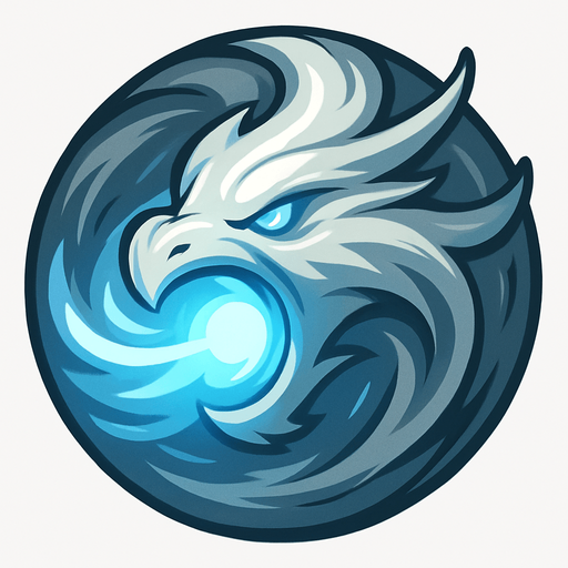 Air airball shout of a dragon. sphere. mixed grey with white & blue colors. HD colors
In-Game asset.  2d.  High contrast.  No shadows