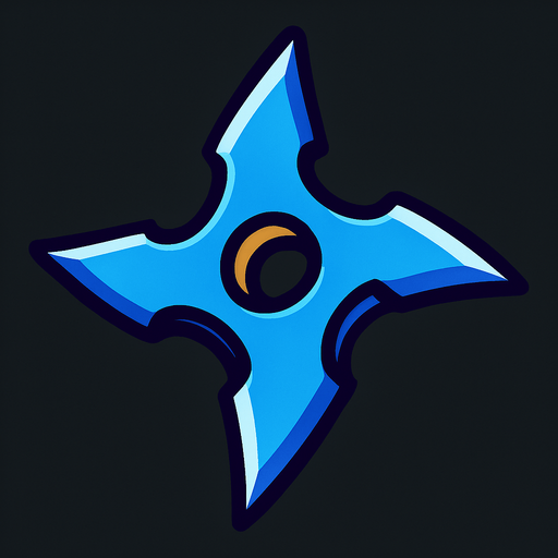 shuriken.
In-Game asset.  2d.  High contrast.  No shadows