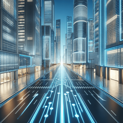 Background.
Create a road of hi- tech city that contains nothing in it