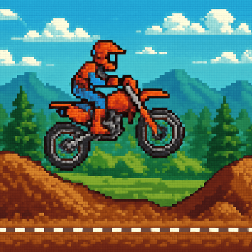 16 bit image of motor cross.
In-Game asset.  2d