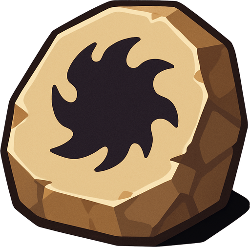 Pierre élément ombre.
In-Game asset.  2d.  High contrast.  No shadows