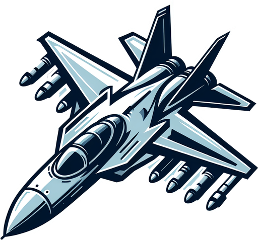 Jet.
Single Game Texture. In-Game asset. 2d. Blank background. High contrast. No shadows.
