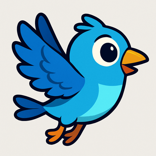 3d pixar tarzı kanat çırpan kuş yandan.
In-Game asset.  2d.  High contrast.  No shadows