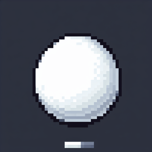 pixel art of a white orb.
Single Game Texture. In-Game asset. 2d. Blank background. High contrast. No shadows.