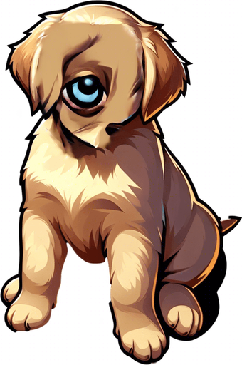 crying puppy. eyes are smaller. crying expression. tears on one eye.