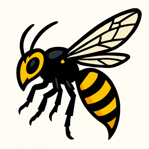 Guêpe.
In-Game asset.  2d.  High contrast.  No shadows