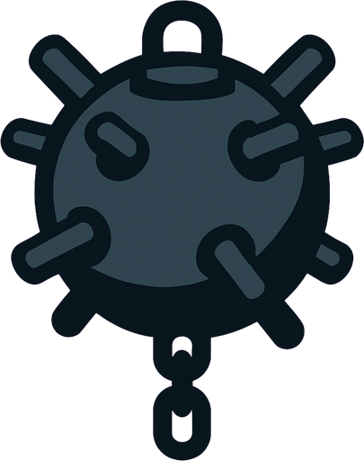 mine like bomb.
In-Game asset.  2d.  High contrast.  No shadows