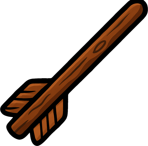Following this art style, made a wooden arrow with no head