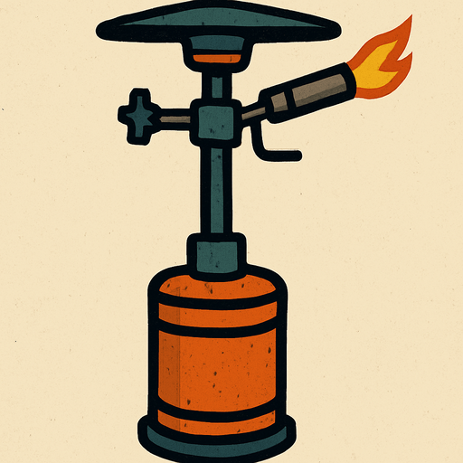 Blow torch patio heater.
In-Game asset.  2d.  High contrast.  No shadows