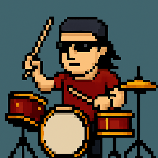 he is holding drumstick