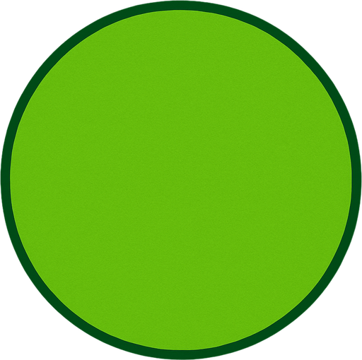 a circle green.
In-Game asset.  2d.  High contrast.  No shadows
