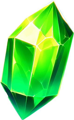 Could also be a green crystal pulsing with soft light..
Single Game Texture.  In-Game asset.  2d.  Blank background.  High contrast.  No shadows