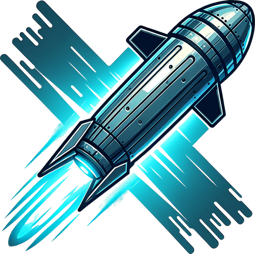 blue light horizontal torpedo.
Single Game Texture.  In-Game asset.  2d.  Blank background.  High contrast.  No shadows