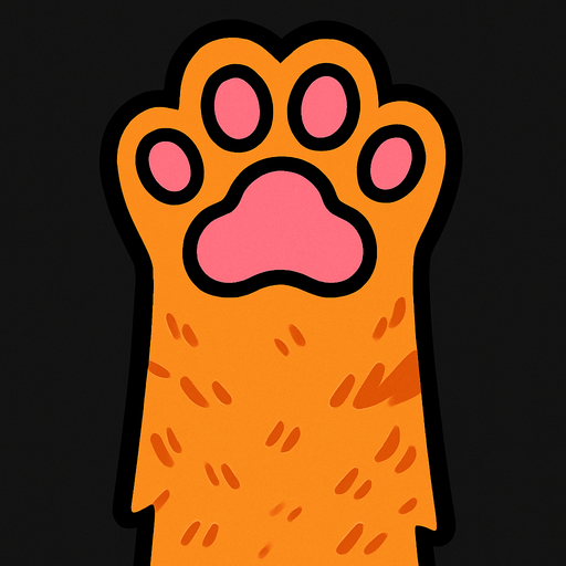 patita de gato.
In-Game asset.  2d.  High contrast.  No shadows