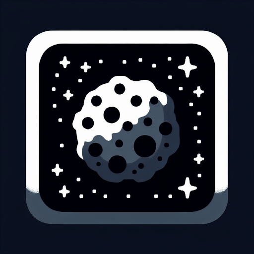 A Asteroiden.
Single Game Texture.  In-Game asset.  2d.  Blank background.  High contrast.  No shadows