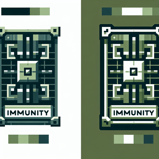 Single Game Texture. In-Game asset. 2d. flat minimalistic graphic. flat rectengular graphic that says "Immunity". Top view. Blank background. low contrast. No shadows. green color.
Single Game Texture. In-Game asset. 2d. Blank background. High contrast. No shadows.