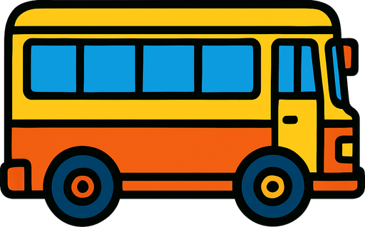 Bus.
In-Game asset.  2d.  High contrast.  No shadows