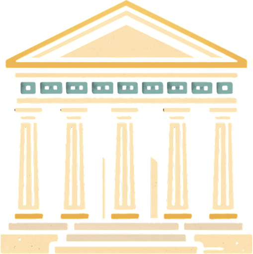 Greek Temple.
In-Game asset.  2d.  High contrast.  No shadows