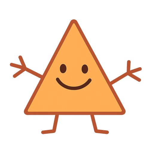 mutlu üçgen. No background. Transparent background. Blank background. No shadows. 2d. In-Game asset. flat