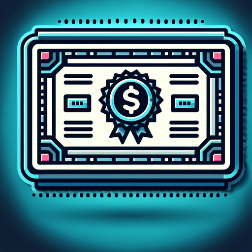 A colorfull horizontal rectangle shaped simple stock certificate icon with a badge and in perspective.
Single Game Texture. In-Game asset. 2d. Blank background. High contrast. No shadows.