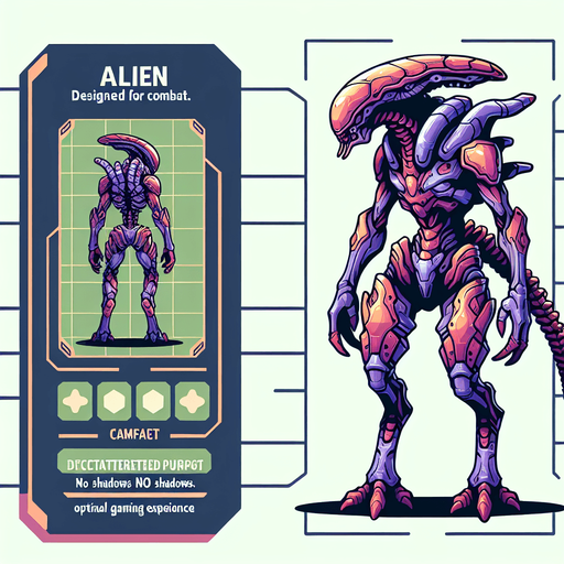 a weaponazized alien.
Single Game Texture.  In-Game asset.  2d.  Blank background.  High contrast.  No shadows