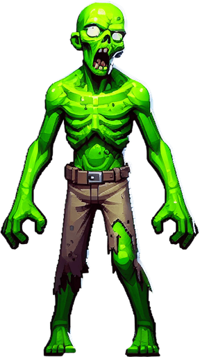zombie green single.
Single Game Texture. In-Game asset. 3d. Blank background. High contrast. No shadows.