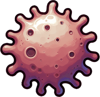 amoeba 
Single Game Texture. In-Game asset. 2d. Blank background. High contrast. No shadows.