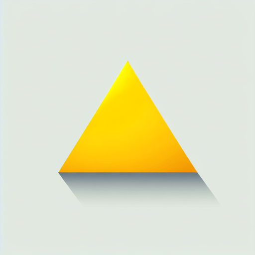 triangle  yellow 2d.
Single Game Texture.  In-Game asset.  Blank background.  High contrast.  No shadows