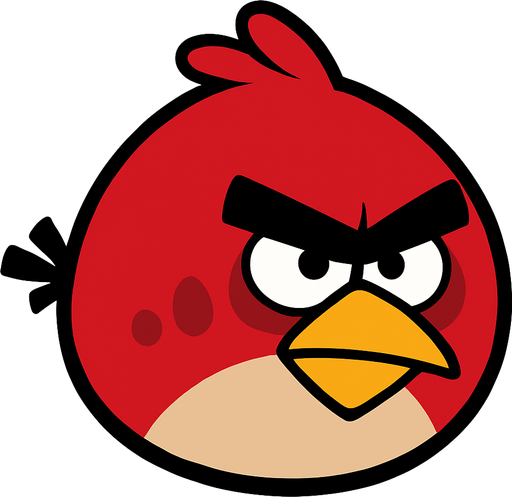 Angry birds red.
In-Game asset.  2d.  High contrast.  No shadows
